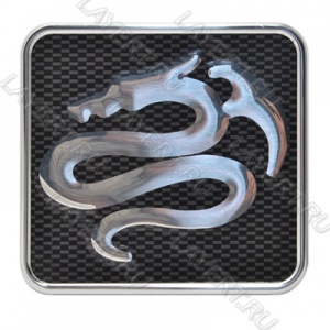 Эмблема Aluminium Carbon"Дракон"85х80мм АВТОСТОП (ст.арт.GT-62143AC)