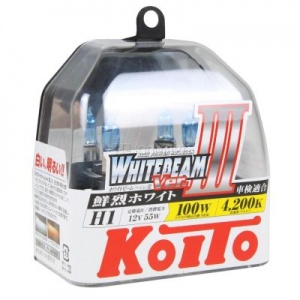  H1 (55) WhiteBeam III (4200K)(2 ) 12V Koito P0751W