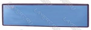 Зеркало в/салонное панорамное 240мм (голубое стекло,голубая оправа)
