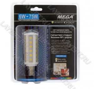      41 SMD LED 6W=60W MS-0195CWW-E14 Mega Lighting
