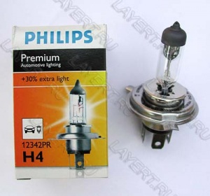  H4 (60/55) P43t-38+30% Vision 12V Philips 12342PRC1