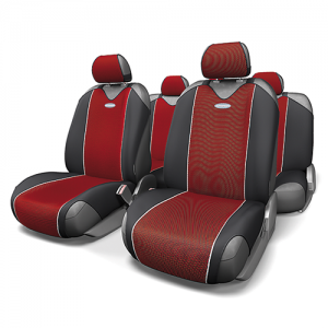Майка-авточехлы на сиденье CARBON красный 9пр Autoprofi CRB-802 RD