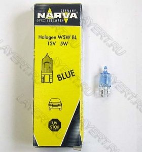 Автолампа W5W (W2.1*9.5d) Range Power Blue Halogen 12V Narva 70717