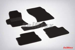 Коврики в салон на Subaru Impreza г.в. с 07 ворсовые на резиновой основе LUX чёрные (4шт)