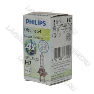  H7 (55) PX26d Long Life Eco Vision 12V Philips 12972LLECOC1