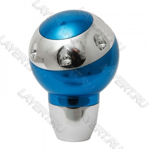 Ручка на КПП FR-6049 (J2011) BLUE/SILVER пластик (шар)