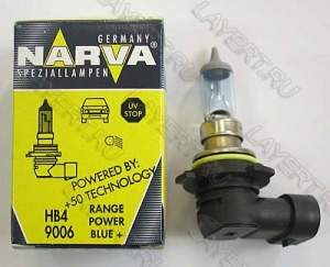 Автолампа HB4/9006 (55) P22d+30% Range Power Blue 12V Narva 48613