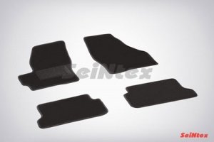 Коврики в салон на Mazda 6 г.в. с 08 ворсовые на резиновой основе LUX черные (4шт)