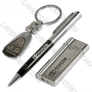 Набор "Toyota" Chrome брелок+ручка+зажигалка (на блистере) Legion