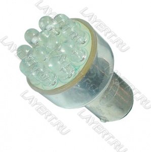   P21W (BA15s) 12 Led red 12V Megapower