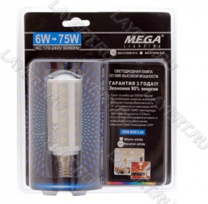       41 SMD LED 6W=75W MS-0195MWW-E14 Mega Lighting