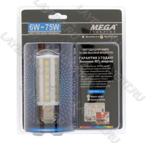      41 SMD LED 6W=60W MS-0195CNW-E27 Mega Lighting